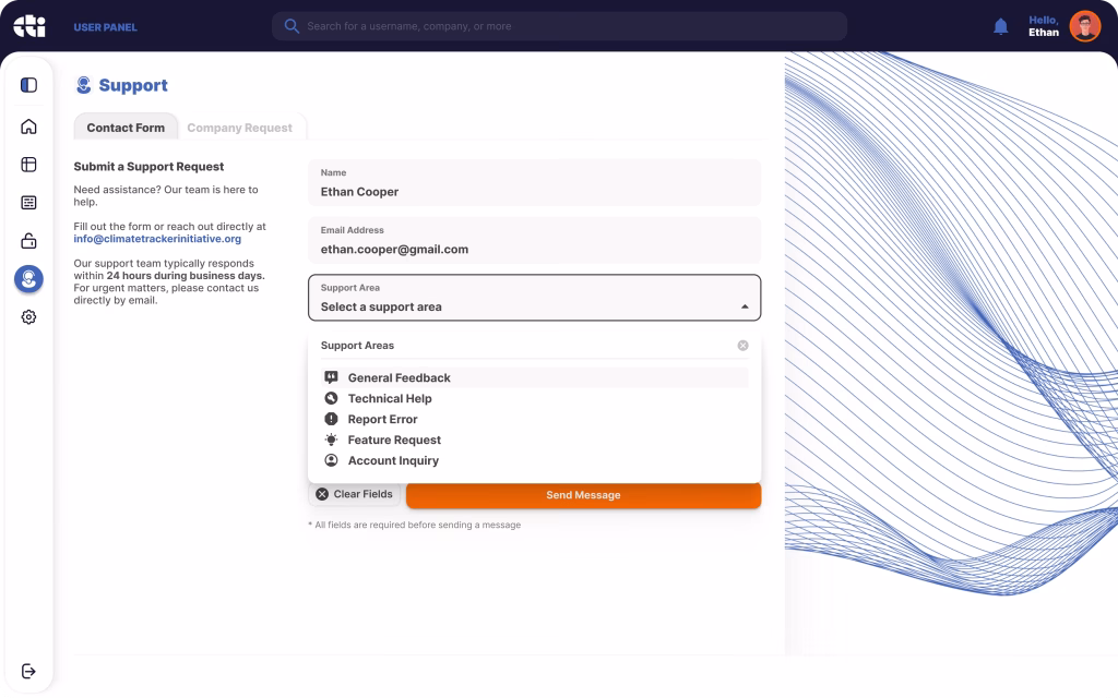 esg data support